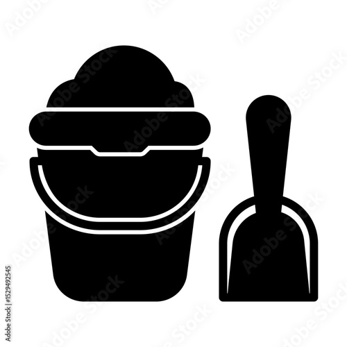 Bucket and Shovel Illustration