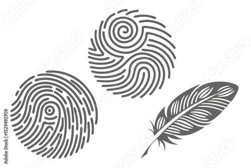 Abstract fingerprint harmony background design
