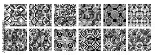 repeating circular abstract optical illusion patterns