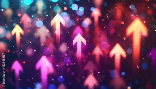 Investments rising digital concept image