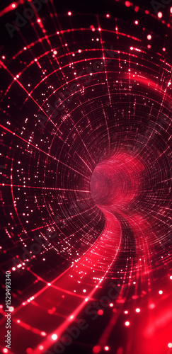 Red abstract matrix background