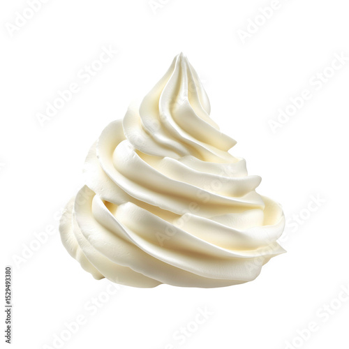 Creamy Whipped Topping Swirl, Delicious Dessert Garnish