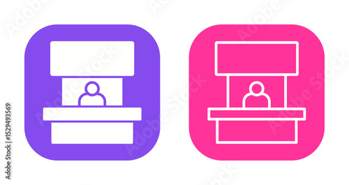 Podcast Recording Booth Icon Design