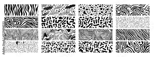 collection of organic animal texture seamless tiles