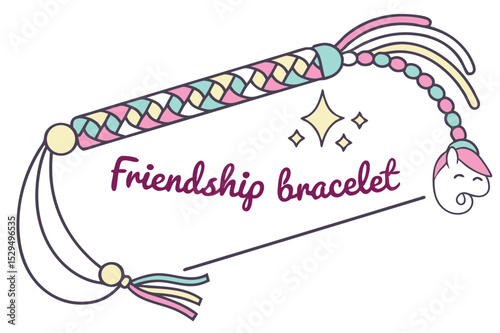 Customizable friendship bracelet design with name typography