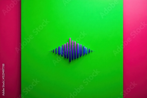 Abstract Music Visualizer with Vibrant Color Bars