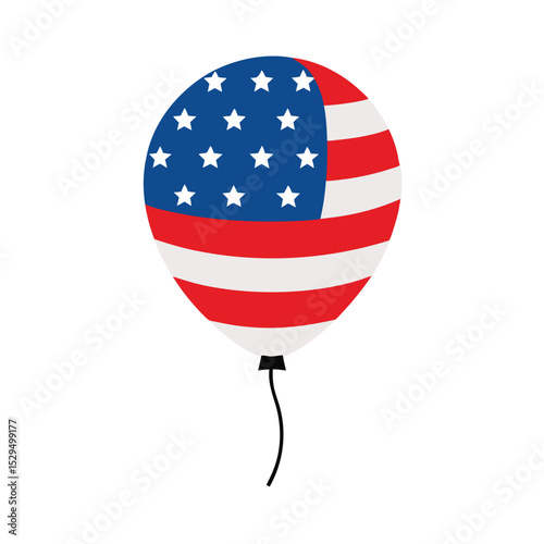 USA Independent Day Patriotic Balloon with American Flag Design Celebrating Freedom
