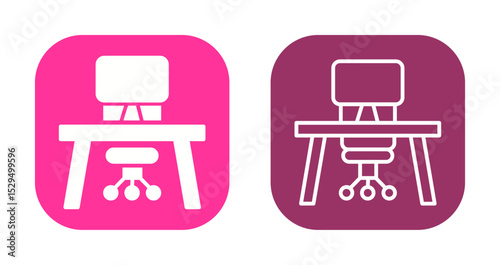 Desk Chair Icon Design