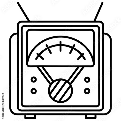 Multimeter with Readings – Vector Illustration on White Background
