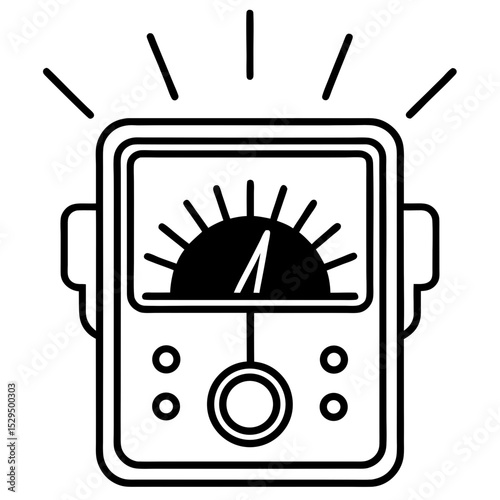 Multimeter with Readings – Vector Illustration on White Background