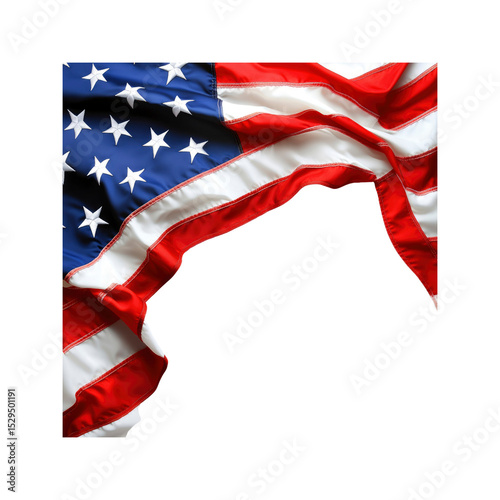 Dramatic Draped American Flag Frame