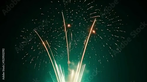 Fireworks vertical motion graphics, Generative AI