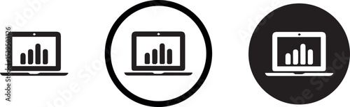 "Black and white grid of business and technology icons viewed from above. Flat icon set includes briefcases, laptops, bar graphs, pie charts, phones, gears, cloud storage, and business people. Icons a