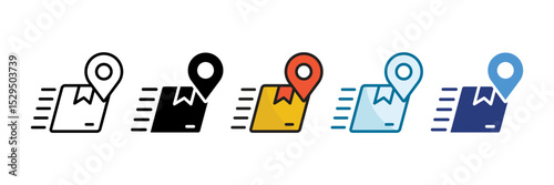 Logistics Route Icon Set Multiple Style Collection