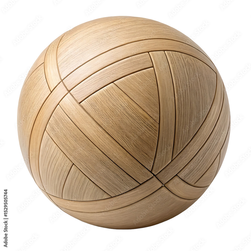 Fototapeta premium Elegant Wooden Sphere with Intricate Design