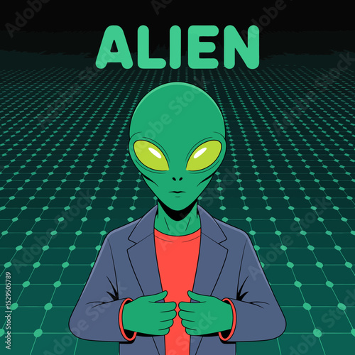 Alien Character in Suit
