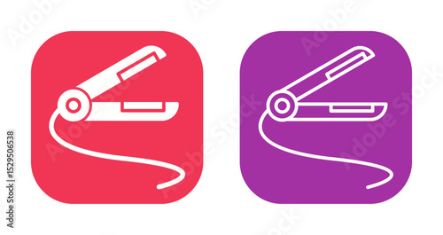 Hair Iron Icon Design