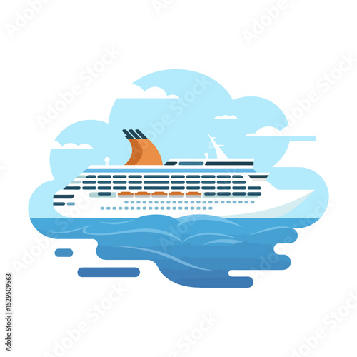 Cruise Ship on the Ocean