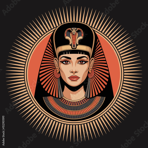 Cleopatra Ancient Egyptian Art Logo