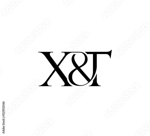 Initial Letter Logo. Ampersand Symbol. Logotype design. Simple Luxury Black Flat Vector XT