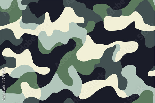 A camouflage pattern with military-style elements, designed for an urban setting.texture military camouflage repeats seamless army green and gray hunting
