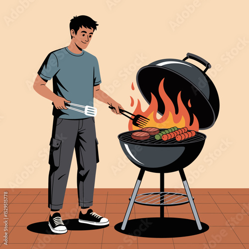 Grilling on a Barbecue