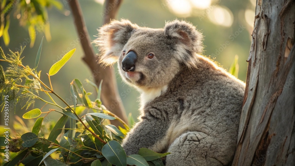 Obraz premium Koala perched on a tree