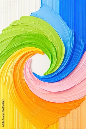 Abstract Colorful Swirl Painting with Vibrant Hues