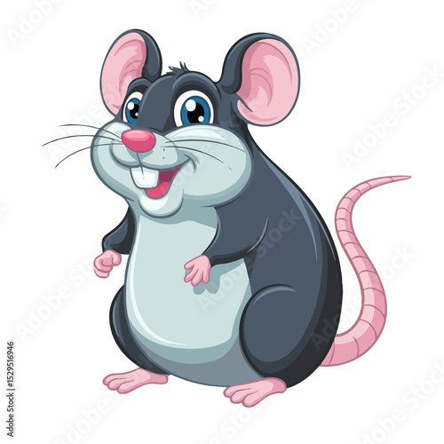 A Cartoon rat vector design and digital illustration