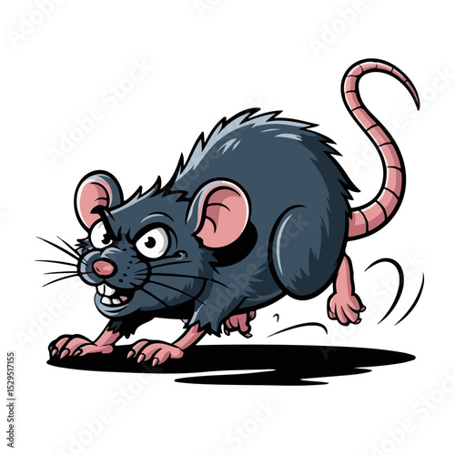 A Cartoon rat vector design and digital illustration