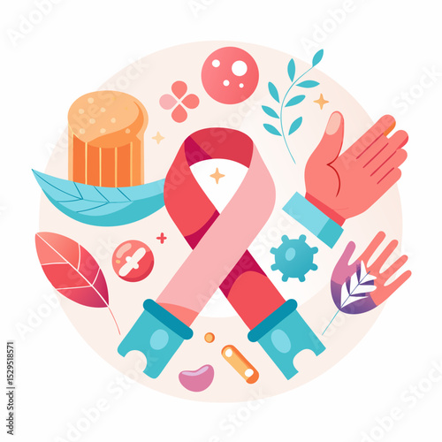 Arthritis Awareness and Joint Care Vector Illustration on White Background