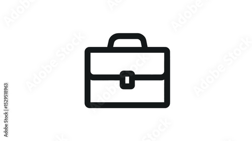 Vector silhouette Essential Business Icon: Briefcase Symbol for Success