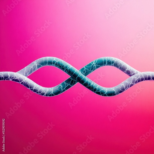 Abstract Infinity Loop Symbol with Glowing Texture