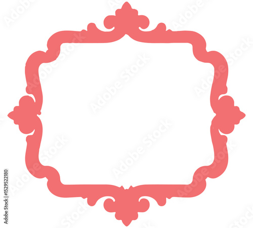 red Art Design Text Box Text Input Area Floral Vector Old Vintage Art