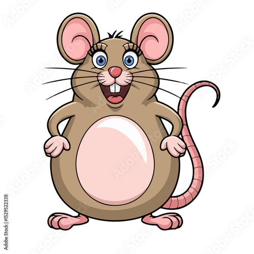 A Cartoon rat vector design and digital illustration
