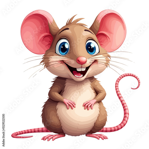 A Cartoon rat vector design and digital illustration