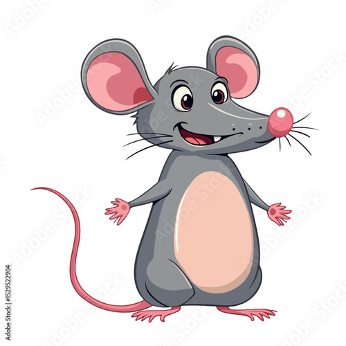 A Cartoon rat vector design and digital illustration