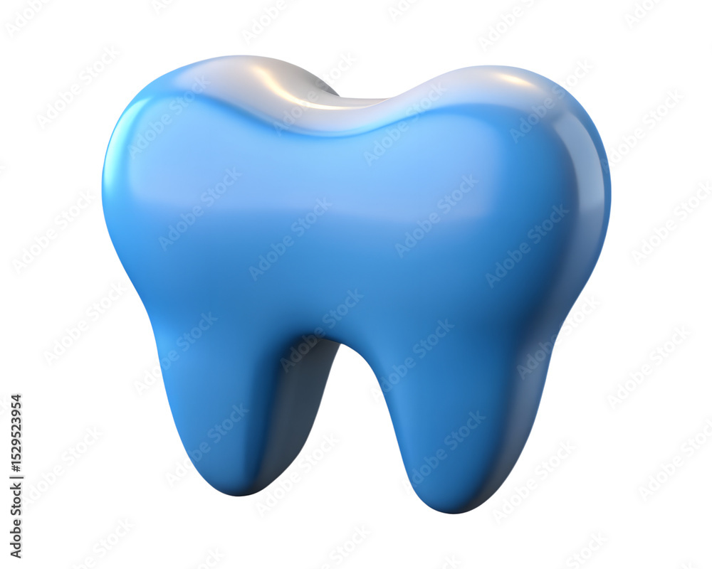 Obraz premium 3D Tooth Icon in Dental Healthcare Style