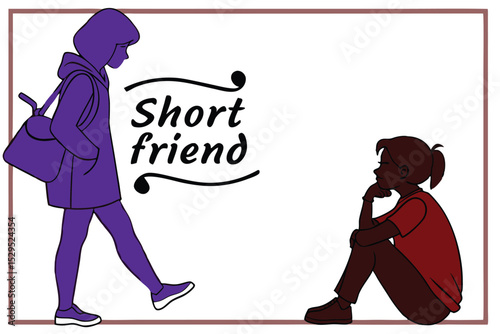 Minimalist typographic design short friendship quote