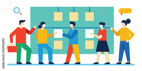 a-team-using-a-kanban-board-to-track-progress-.eps