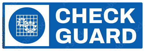 mandatory safety signs v2 uppercase text_check guard landscape size 1/2 a4,a3,a2,a1	
