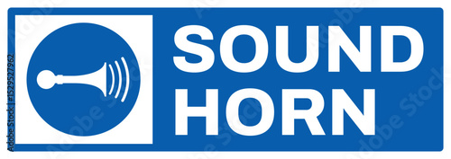 mandatory safety signs v2 uppercase text_sound horn landscape size 1/2 a4,a3,a2,a1	
