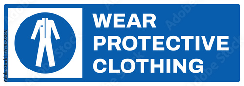 mandatory safety signs v2 uppercase text_wear protective clothing landscape size 1/2 a4,a3,a2,a1	

