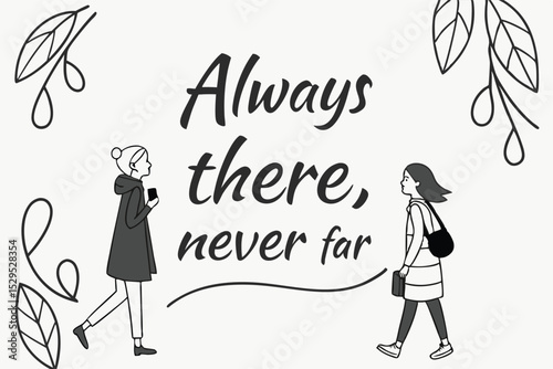 Minimalist best friend quote typography design