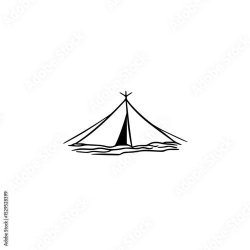 vector illustration of a tent