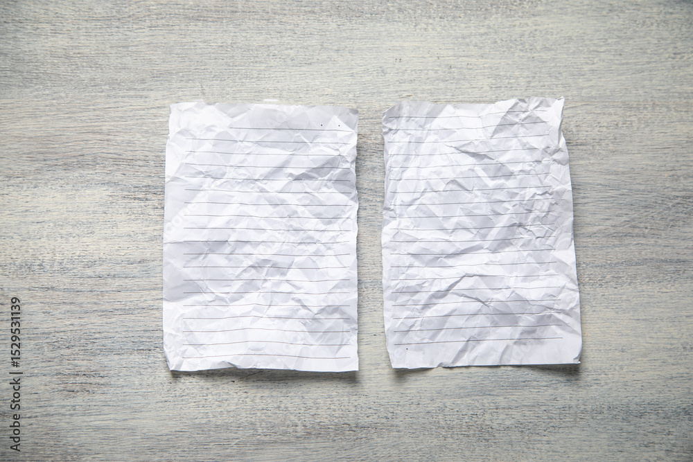 Obraz premium Crumpled sheet of paper. Business