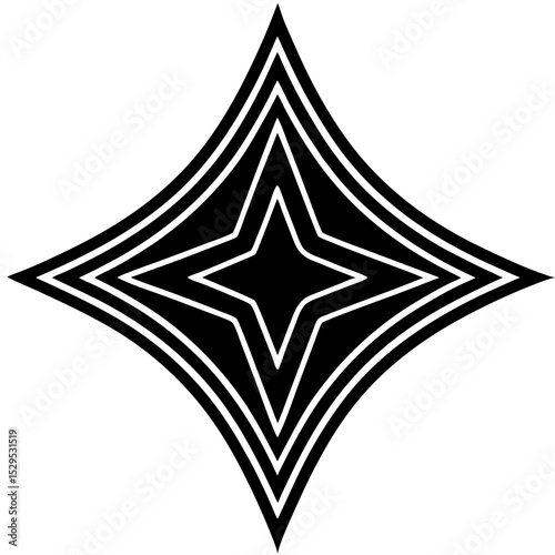 Radiant Red Line Art Vector Graphic 