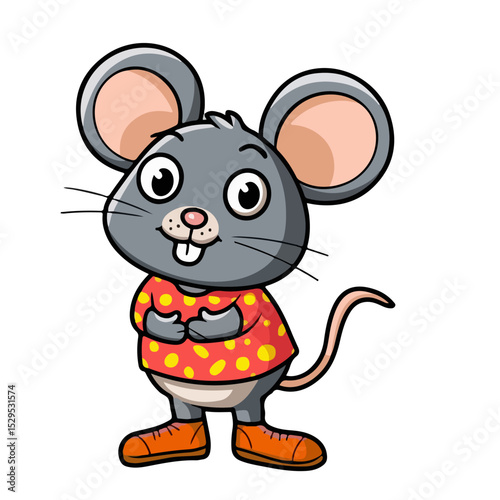 A Cartoon rat vector design and digital illustration