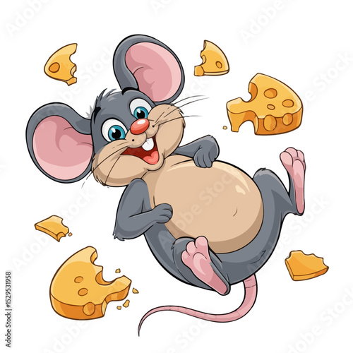 A Cartoon rat vector design and digital illustration
