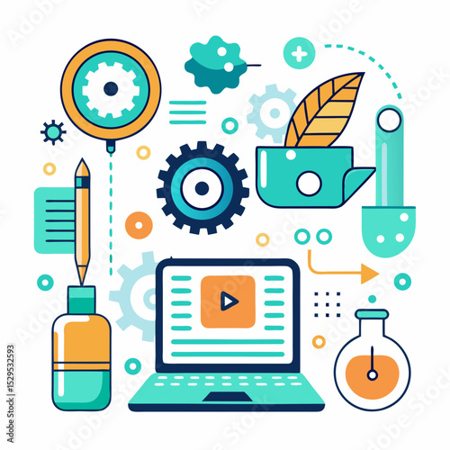 Ada Lovelace Day Technology and Innovation Vector Illustration